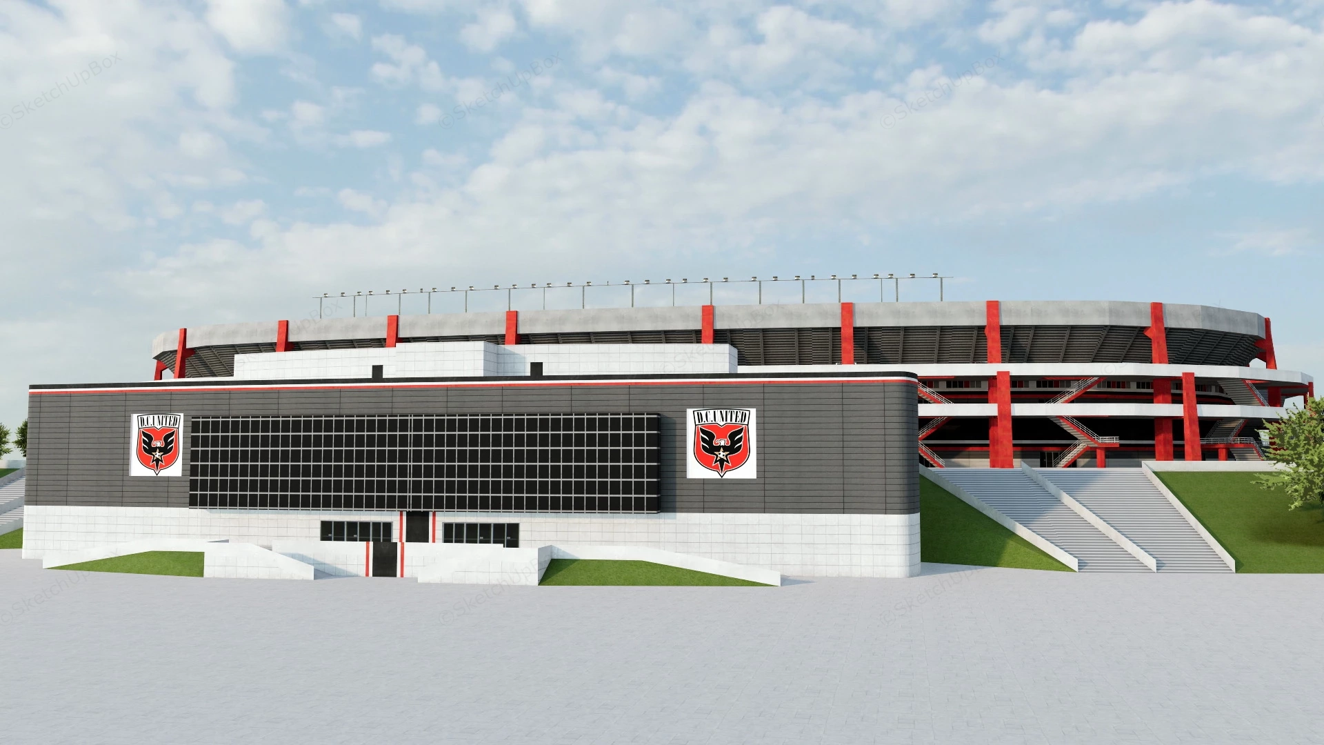 D.C. United Stadium sketchup model preview - SketchupBox