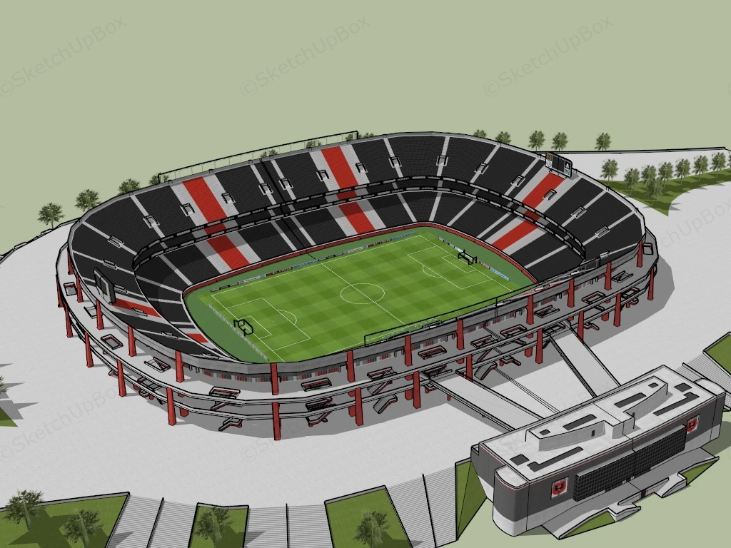 D.C. United Stadium sketchup model preview - SketchupBox