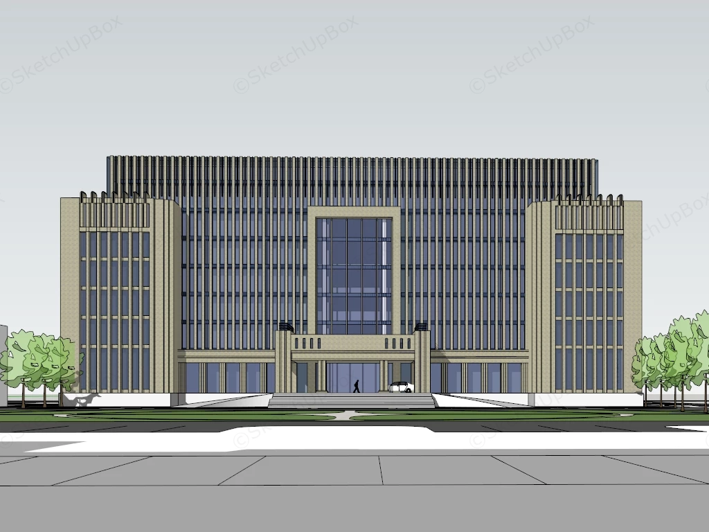 Government Office Building Design sketchup model preview - SketchupBox