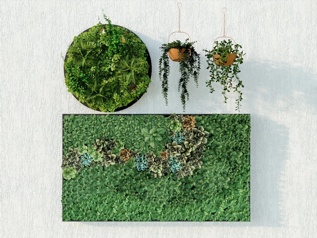 Vertical Garden Plants sketchup model preview - SketchupBox