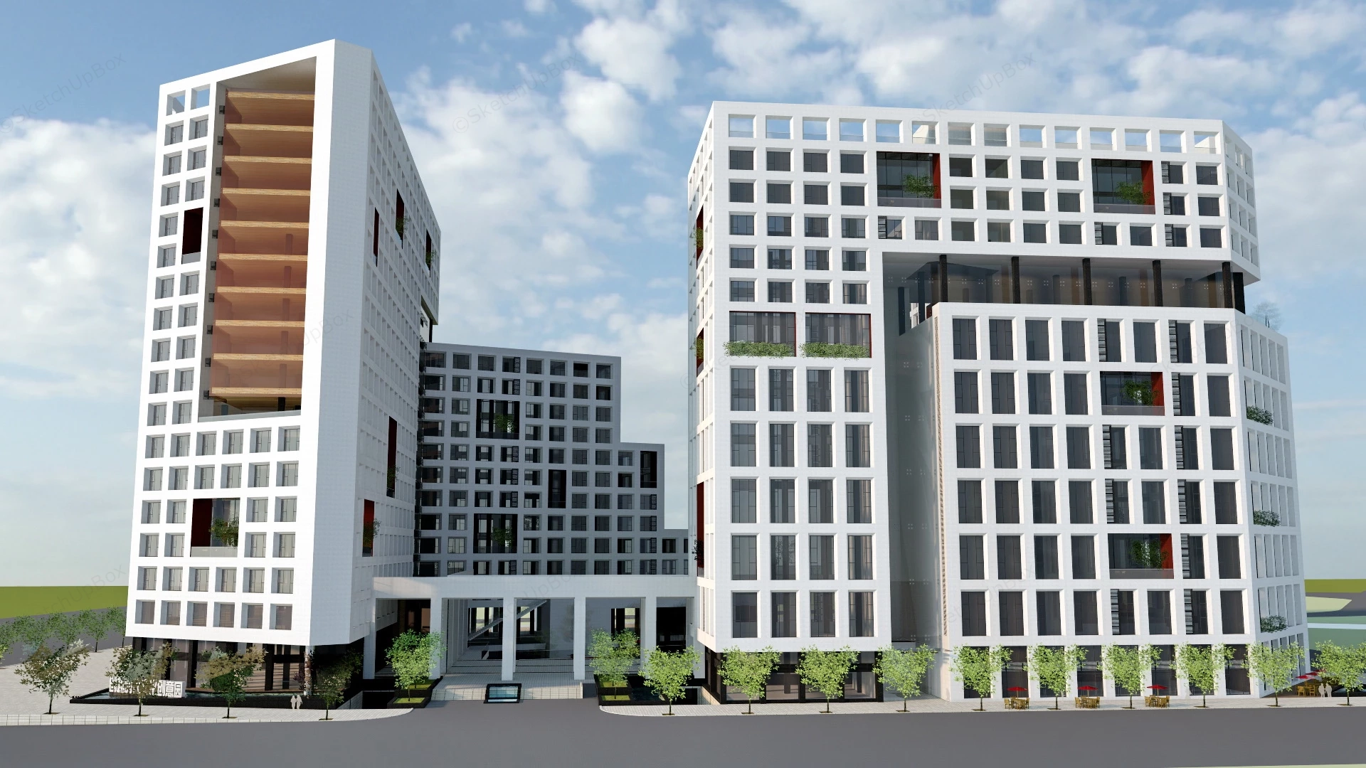 Software Park Building sketchup model preview - SketchupBox