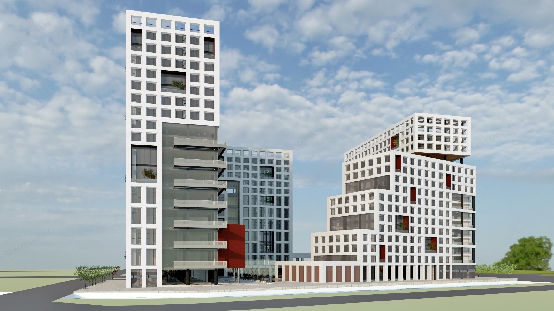 Software Park Building sketchup model preview - SketchupBox