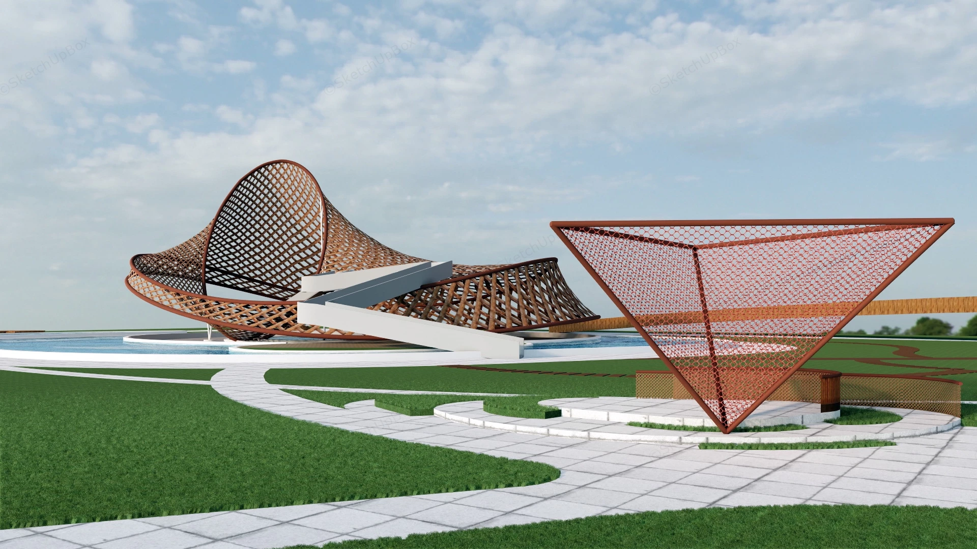 Landscape Sculpture Design sketchup model preview - SketchupBox