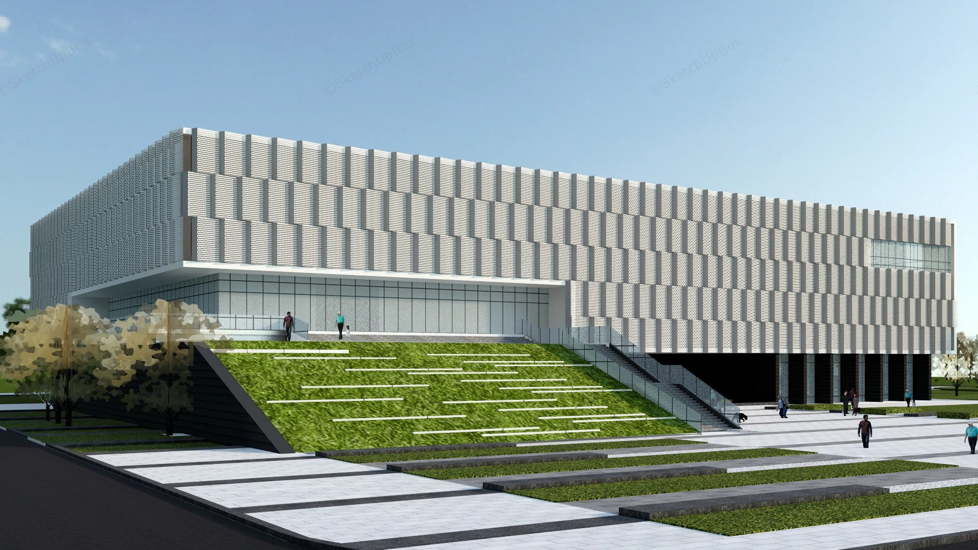 Olympic Tennis Center Plan sketchup model preview - SketchupBox