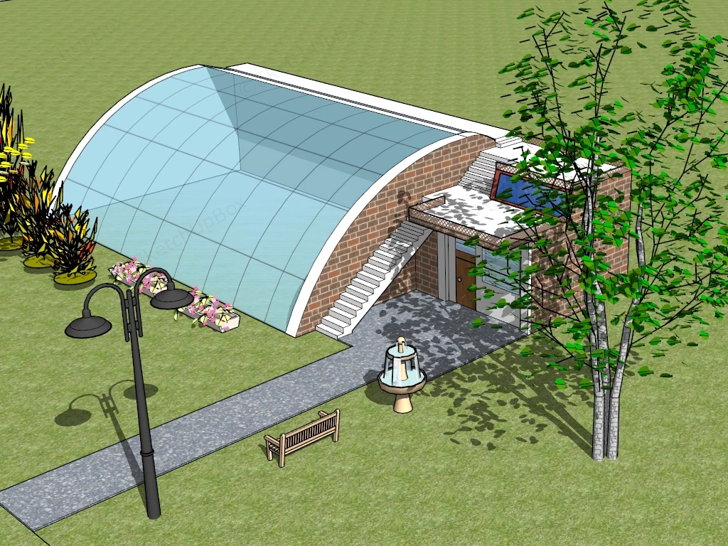 Home Greenhouse sketchup model preview - SketchupBox