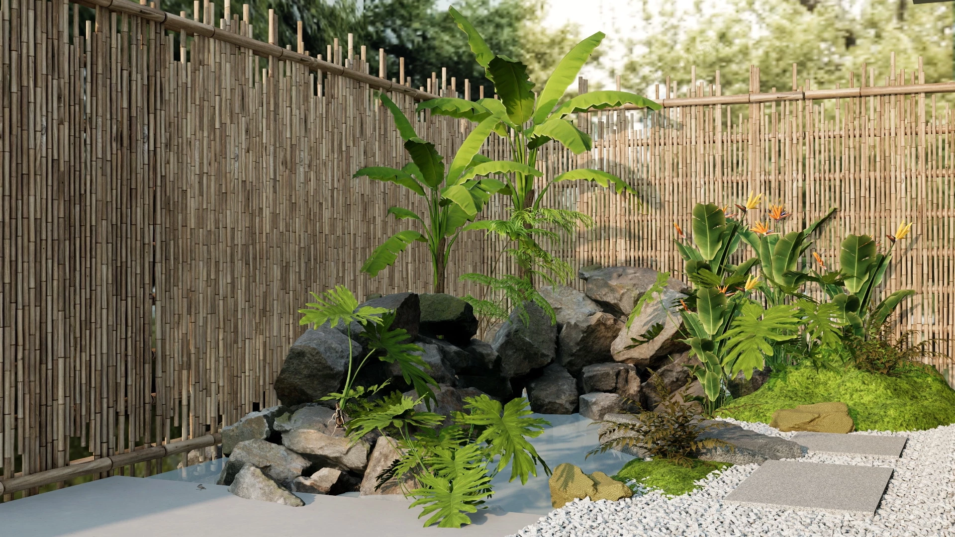 Small Patio Garden Idea sketchup model preview - SketchupBox