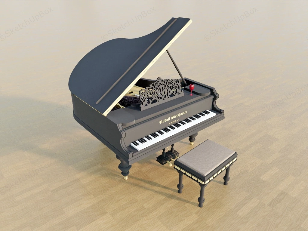 Rudolf Stelzhammer Piano sketchup model preview - SketchupBox