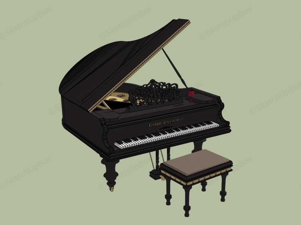 Rudolf Stelzhammer Piano sketchup model preview - SketchupBox