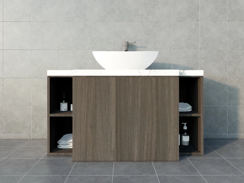 Bath Vanity Cabinet sketchup model preview - SketchupBox