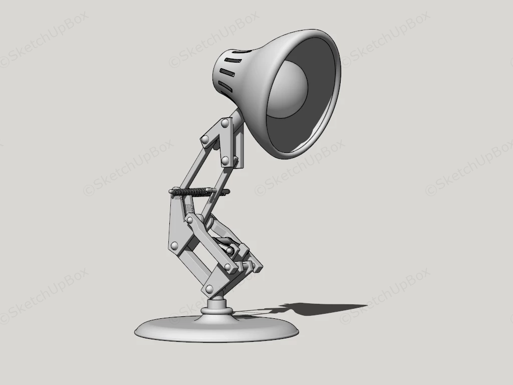 Swing Arm Industrial Desk Lamp sketchup model preview - SketchupBox