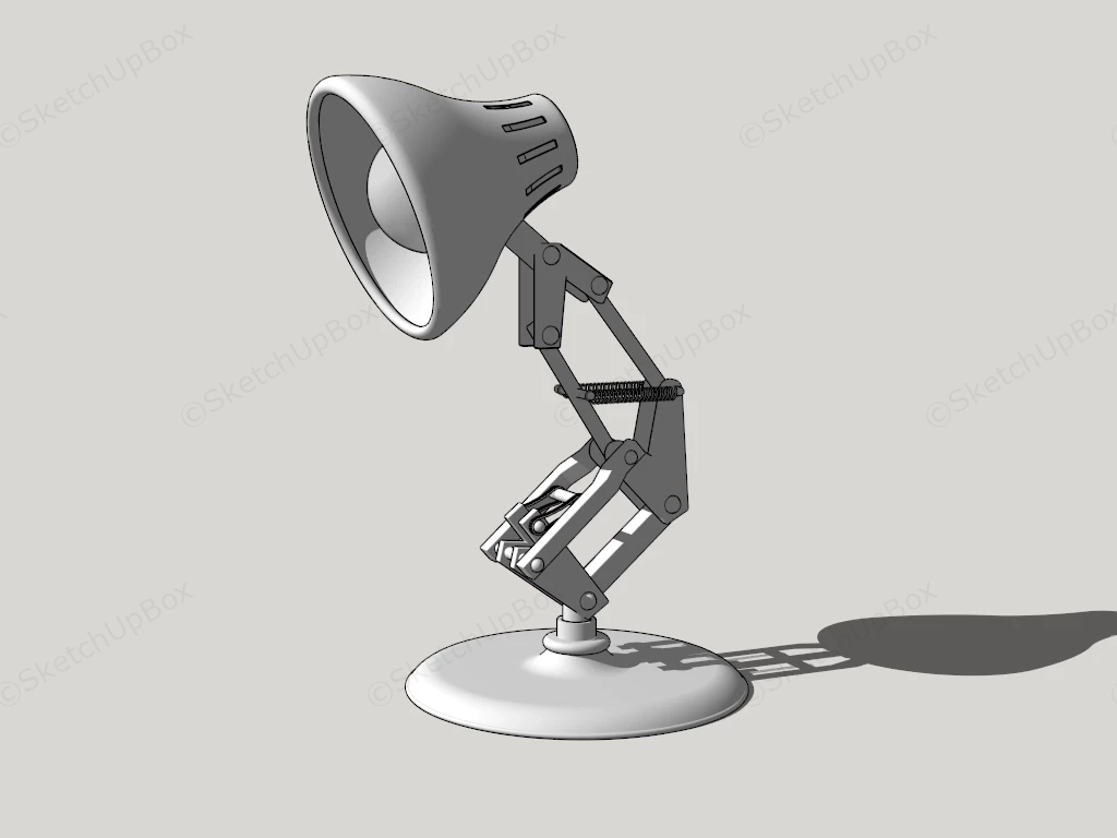 Swing Arm Industrial Desk Lamp sketchup model preview - SketchupBox