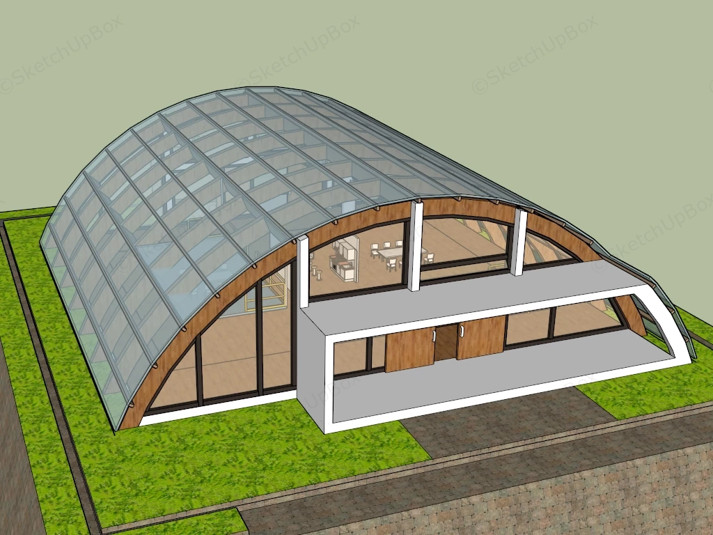 Big Greenhouse Design sketchup model preview - SketchupBox
