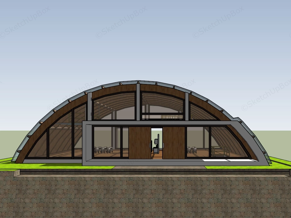 Big Greenhouse Design sketchup model preview - SketchupBox
