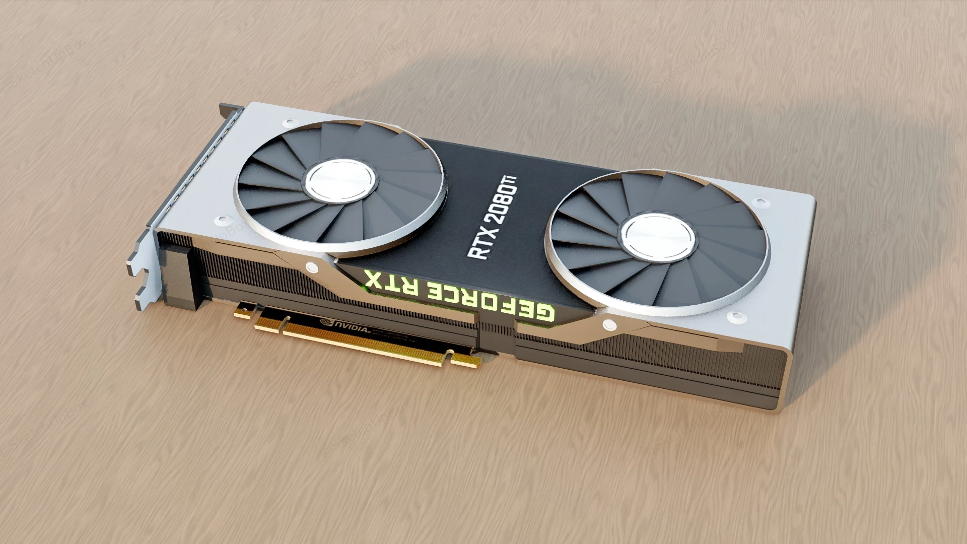 GeForce RTX 2080 Ti Graphics Card sketchup model preview - SketchupBox