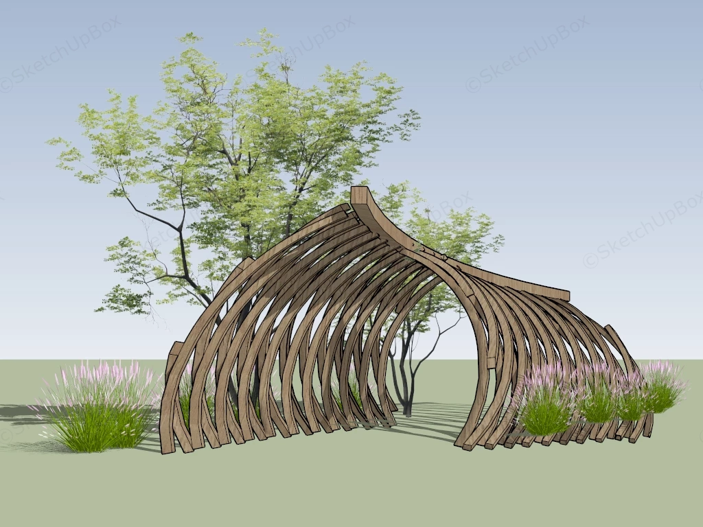 Walkway Pergola Idea sketchup model preview - SketchupBox