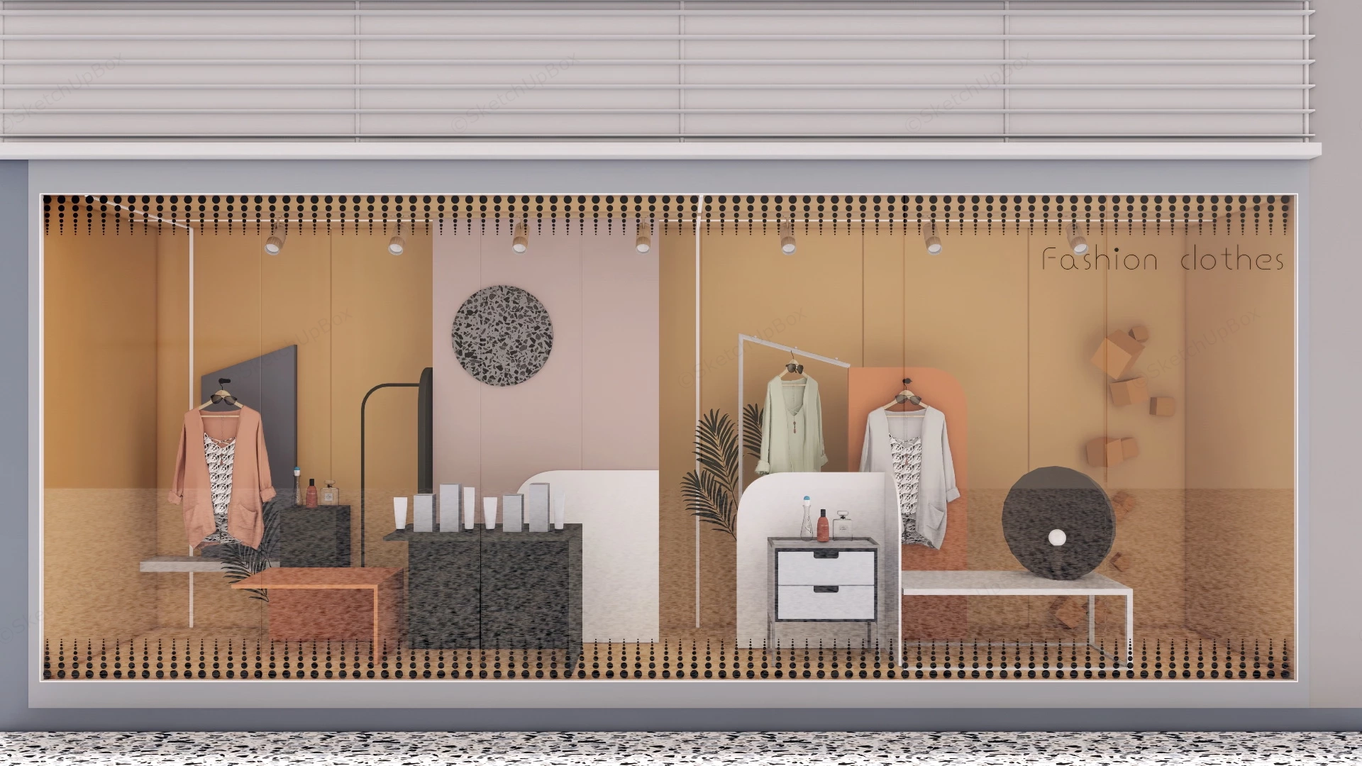 Clothing Retail Store Window sketchup model preview - SketchupBox