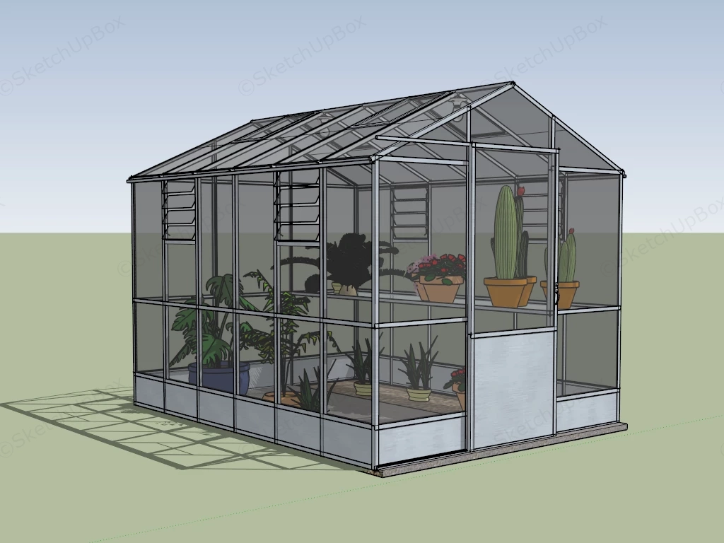 Home Garden Greenhouse sketchup model preview - SketchupBox