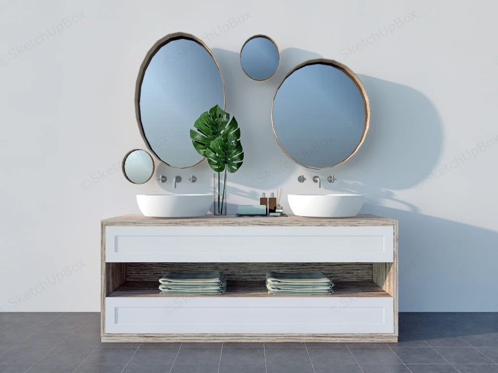 Decorative Bathroom Vanity sketchup model preview - SketchupBox