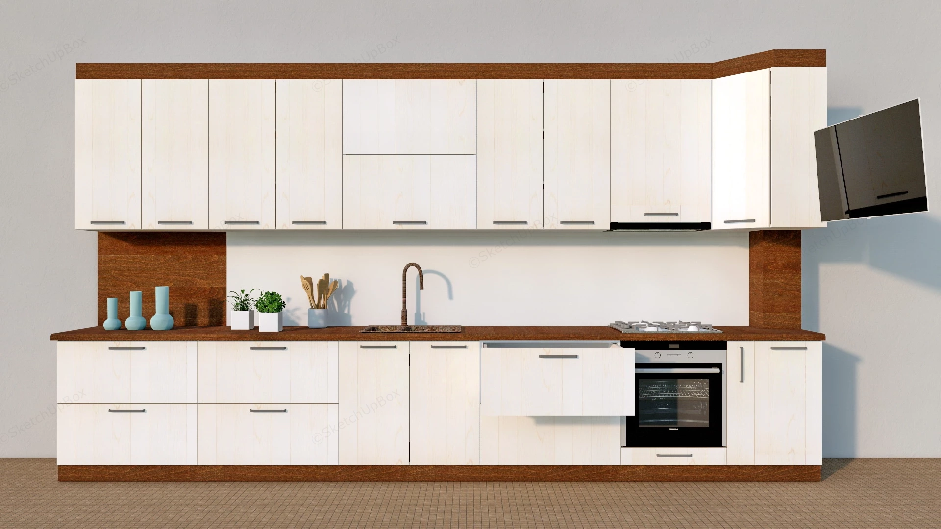 Custom Kitchen Cabinets sketchup model preview - SketchupBox