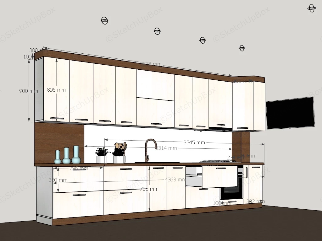 Custom Kitchen Cabinets sketchup model preview - SketchupBox