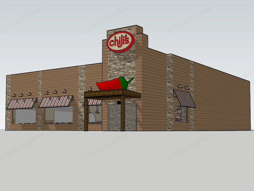 Chili's Restaurant sketchup model preview - SketchupBox