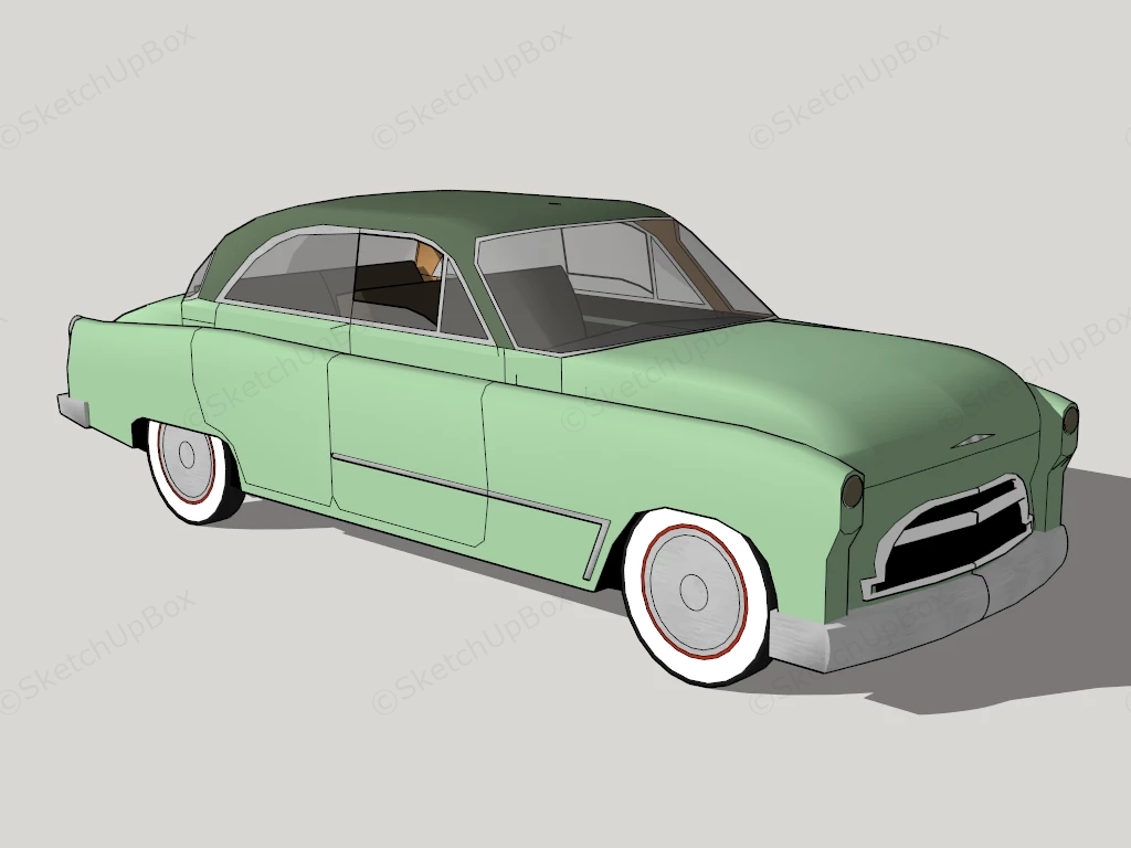 Classic Sedan Car sketchup model preview - SketchupBox
