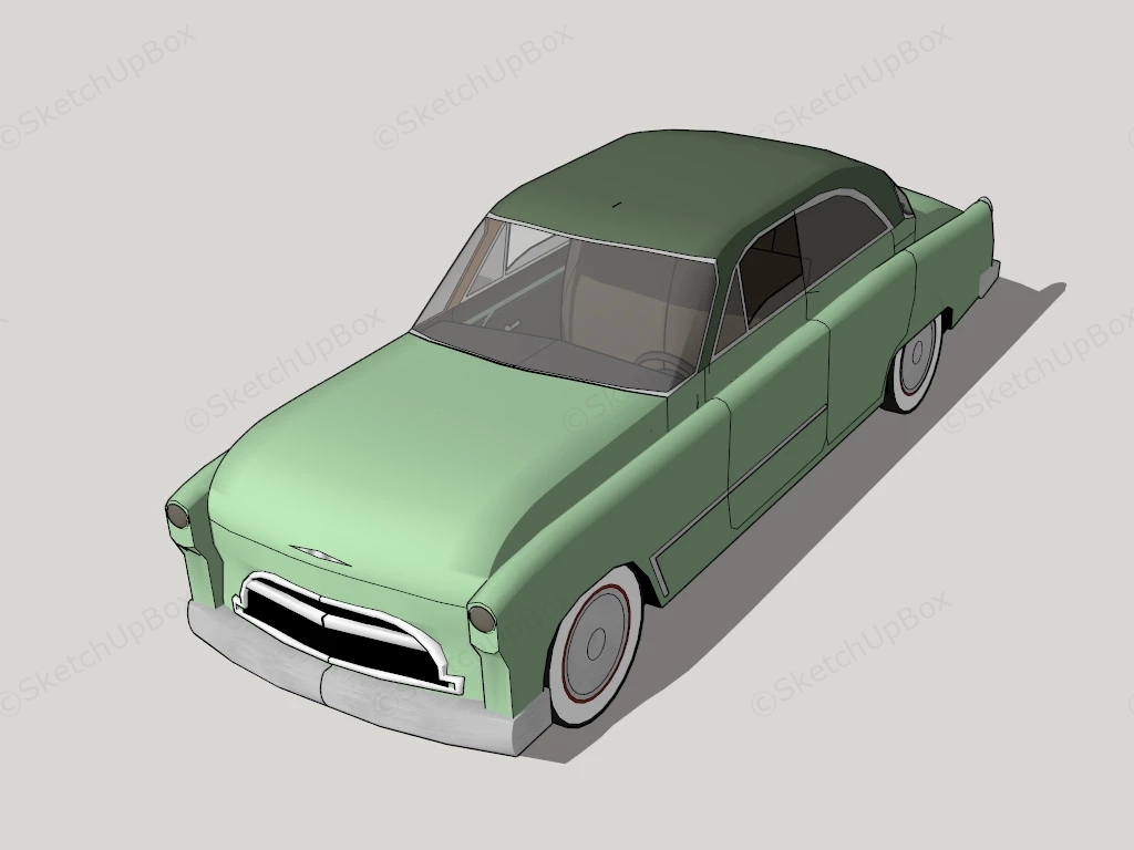Classic Sedan Car sketchup model preview - SketchupBox