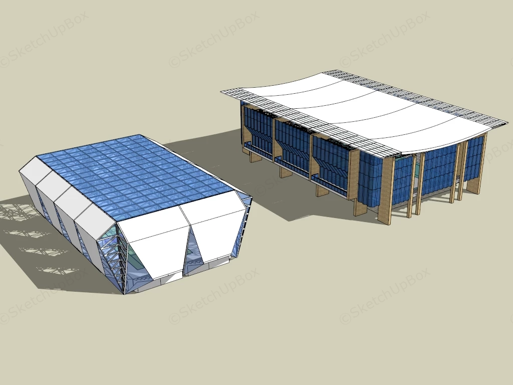 Indoor Tennis Stadiums sketchup model preview - SketchupBox