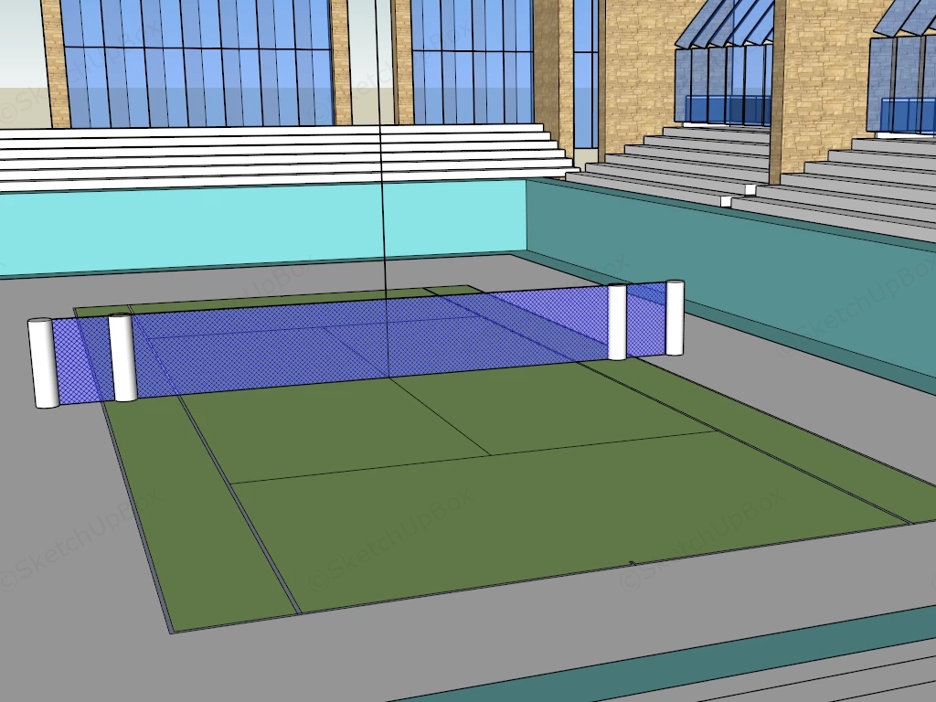 Indoor Tennis Stadiums sketchup model preview - SketchupBox