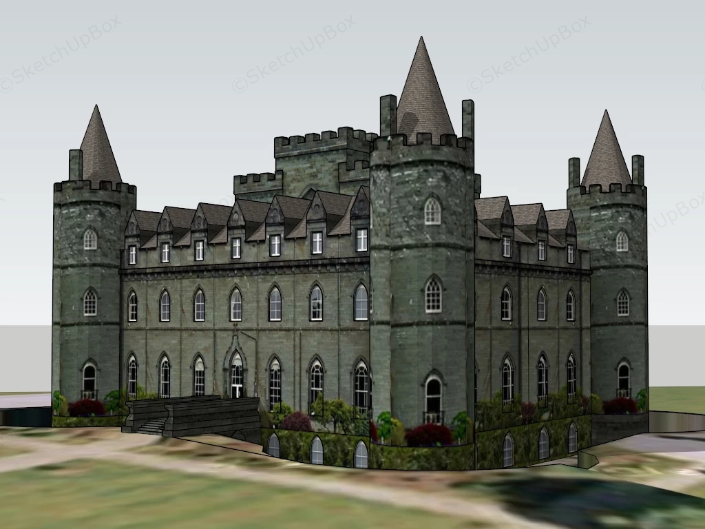 Victorian Mansion sketchup model preview - SketchupBox