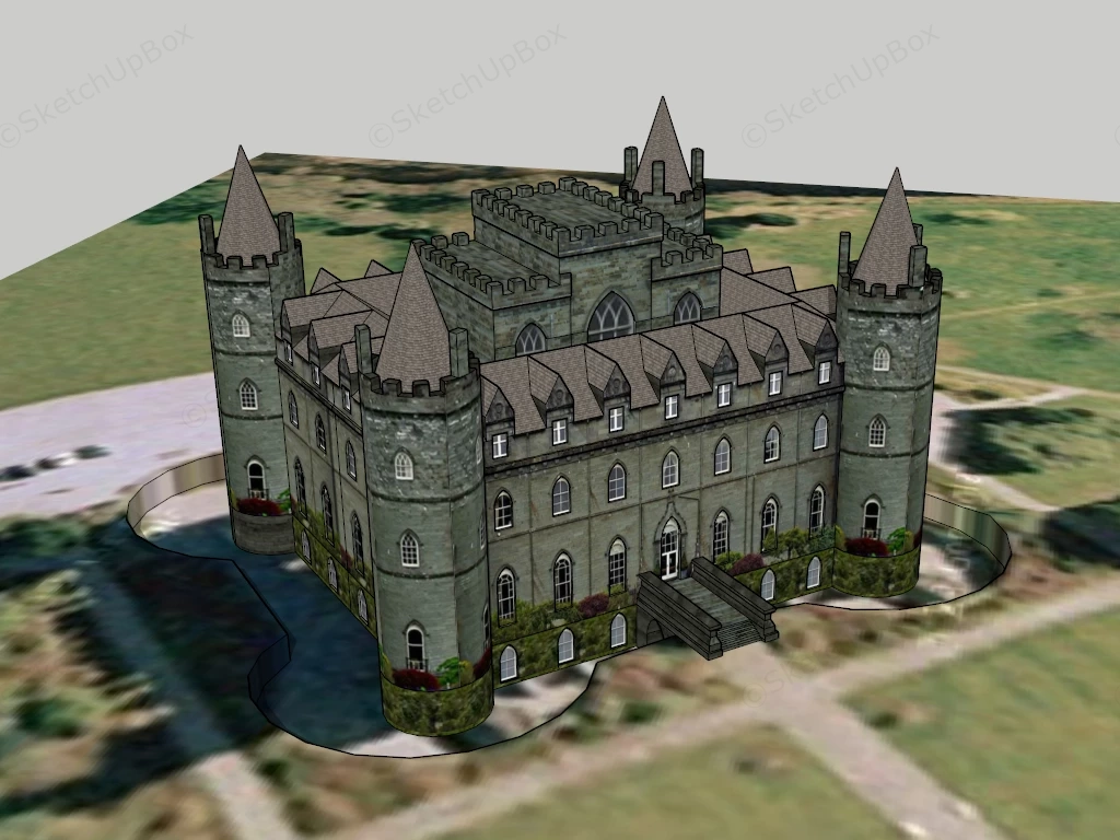 Victorian Mansion sketchup model preview - SketchupBox