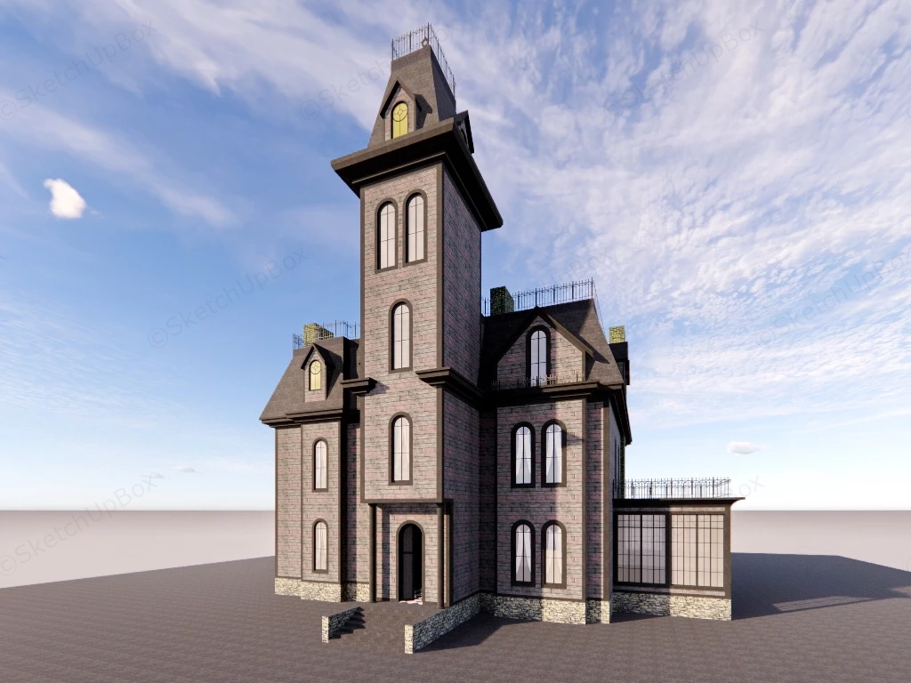 Old Victorian House sketchup model preview - SketchupBox
