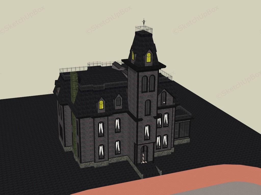 Old Victorian House sketchup model preview - SketchupBox
