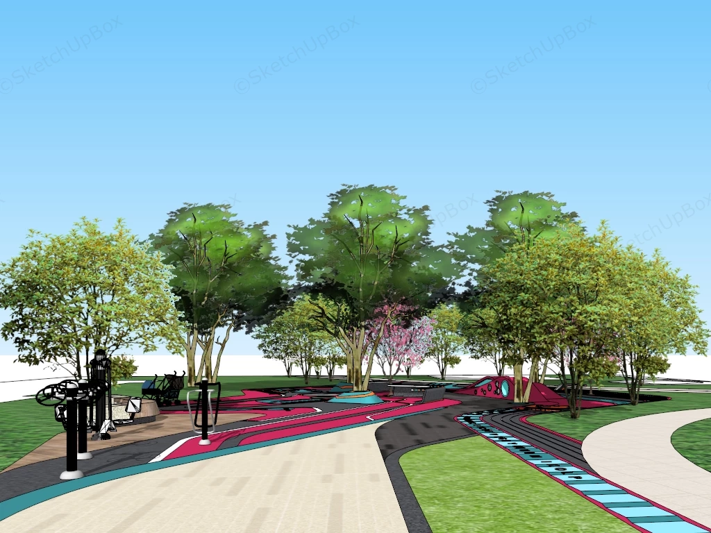 Early Childhood Playground sketchup model preview - SketchupBox