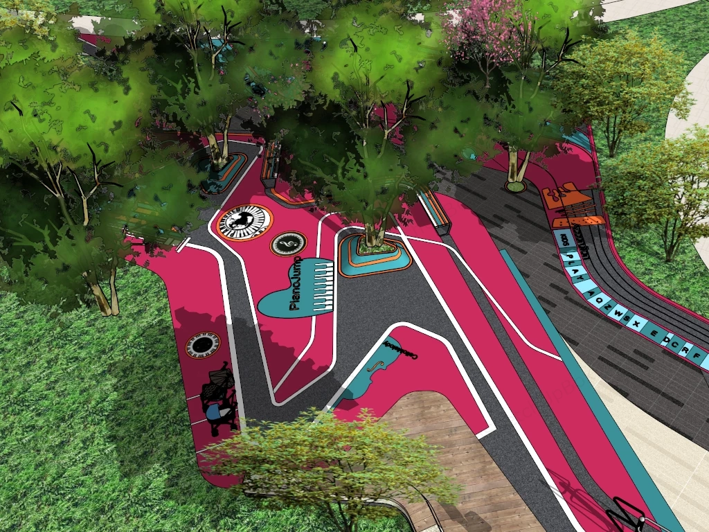 Early Childhood Playground sketchup model preview - SketchupBox