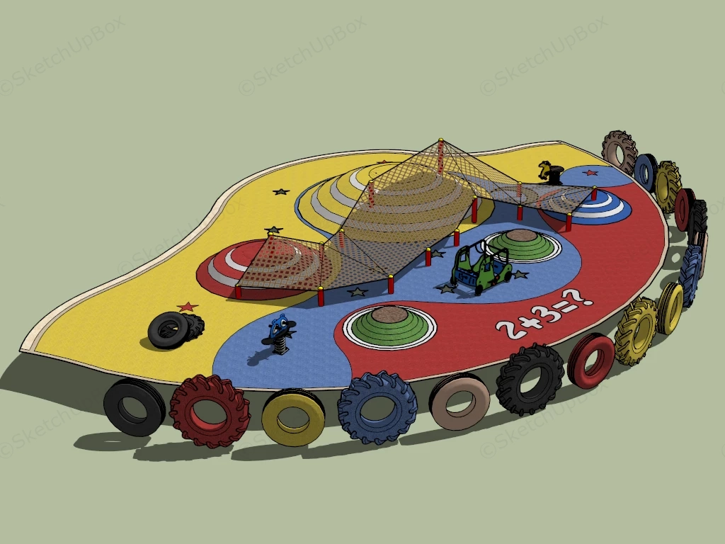 Nursery Outdoor Play Equipment sketchup model preview - SketchupBox