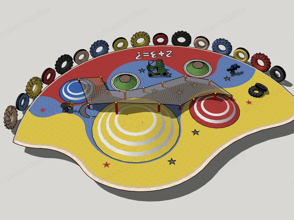 Nursery Outdoor Play Equipment sketchup model preview - SketchupBox