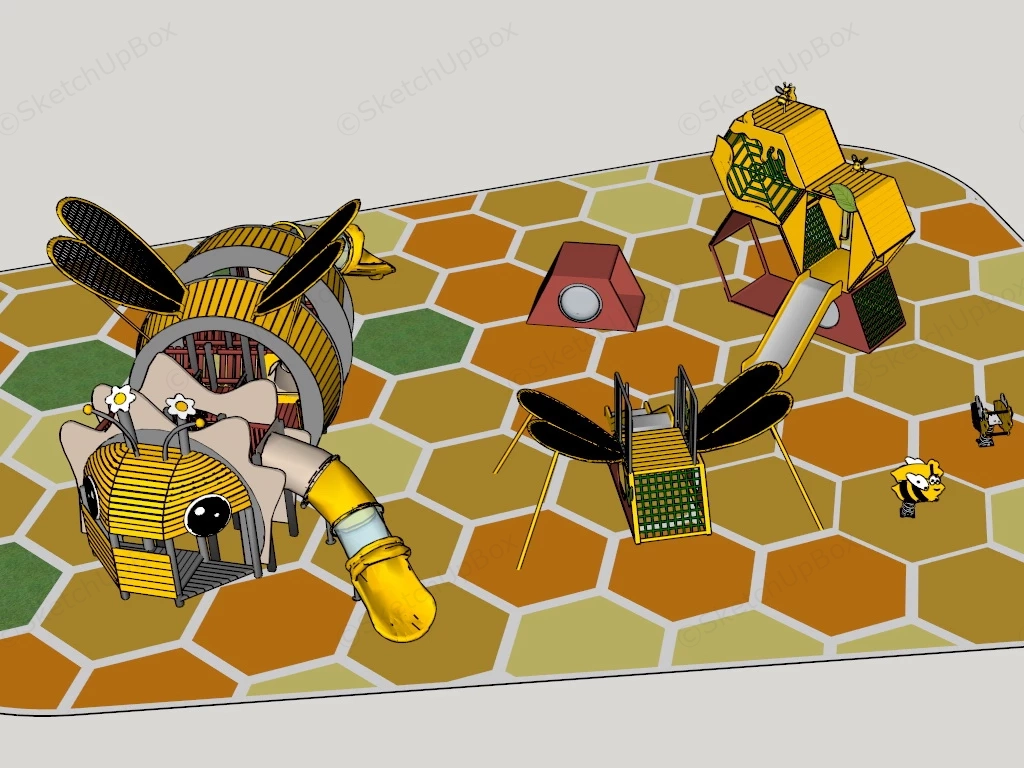 Bumble Bee Playground sketchup model preview - SketchupBox