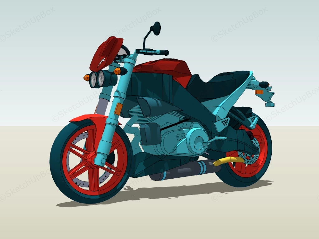 Buell Motorcycle sketchup model preview - SketchupBox