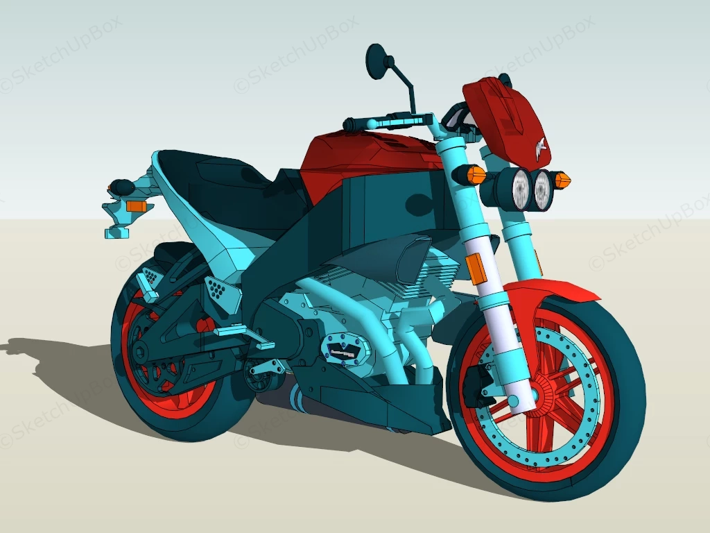 Buell Motorcycle sketchup model preview - SketchupBox