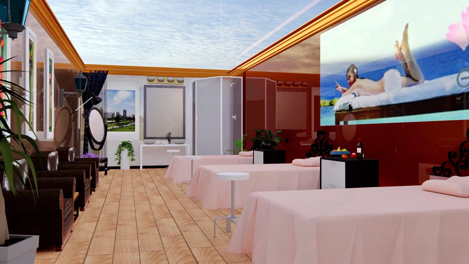 Spa Treatment Room sketchup model preview - SketchupBox