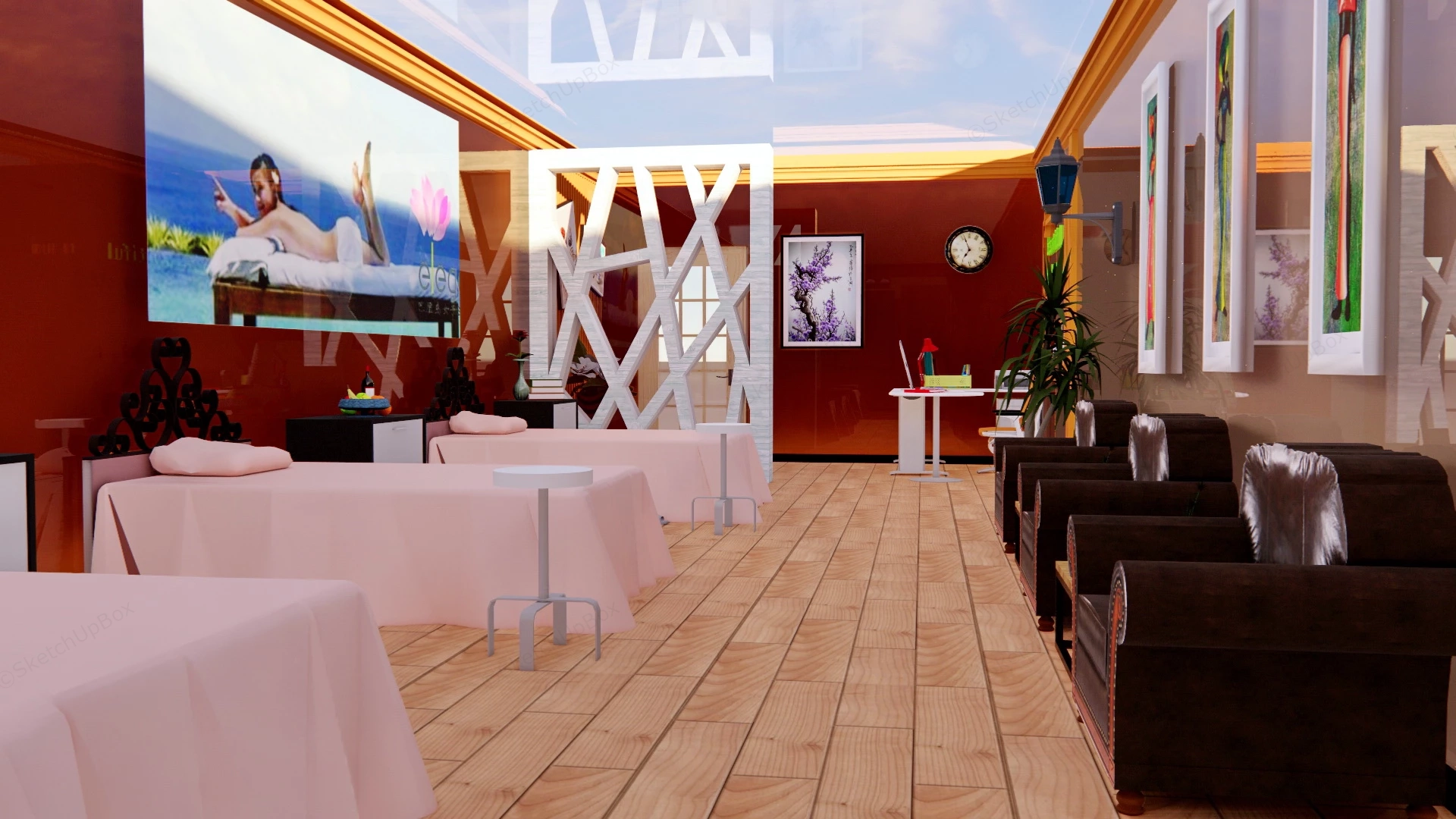 Spa Treatment Room sketchup model preview - SketchupBox