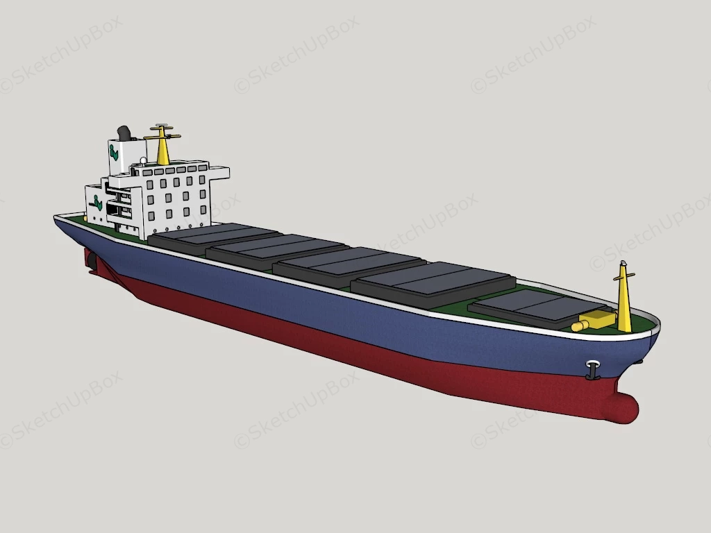 Bulk Cargo Ship sketchup model preview - SketchupBox