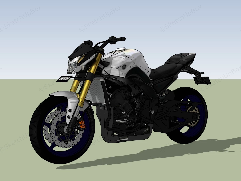 Yamaha Motorcycle sketchup model preview - SketchupBox