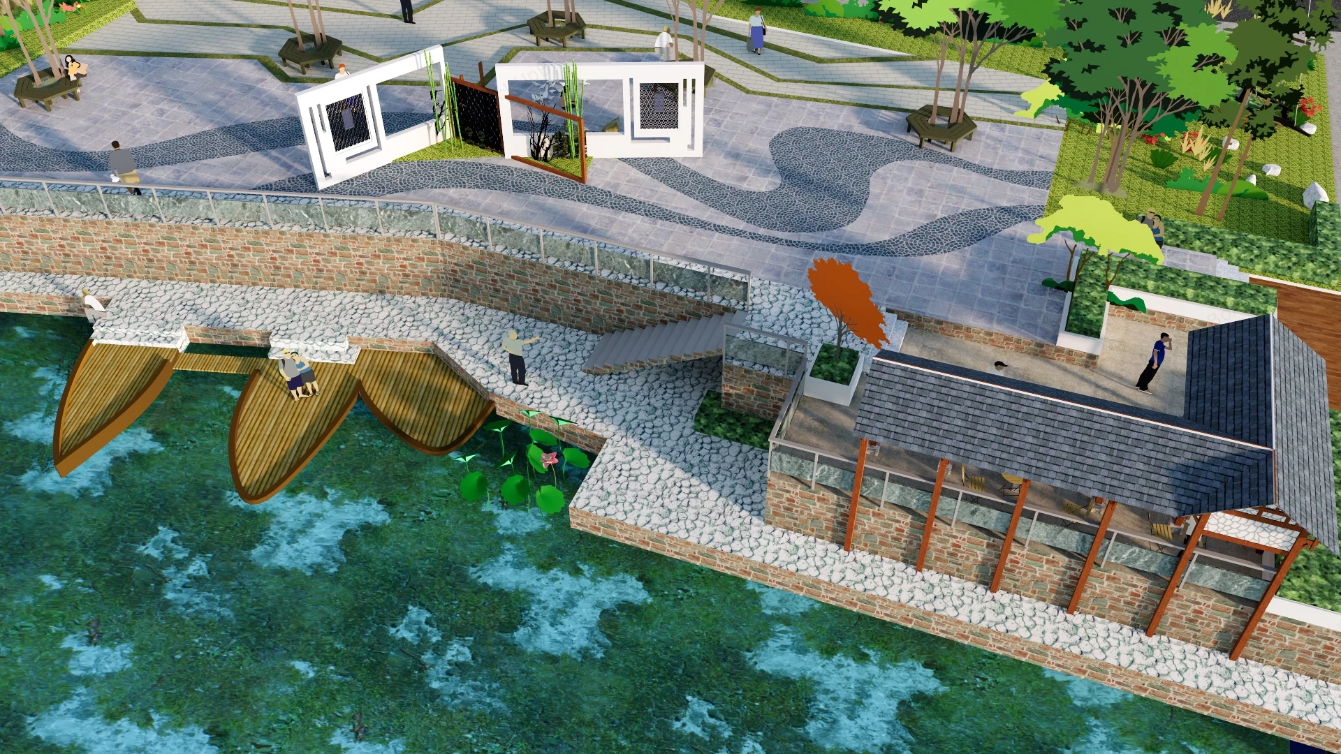 Lakeside Square sketchup model preview - SketchupBox