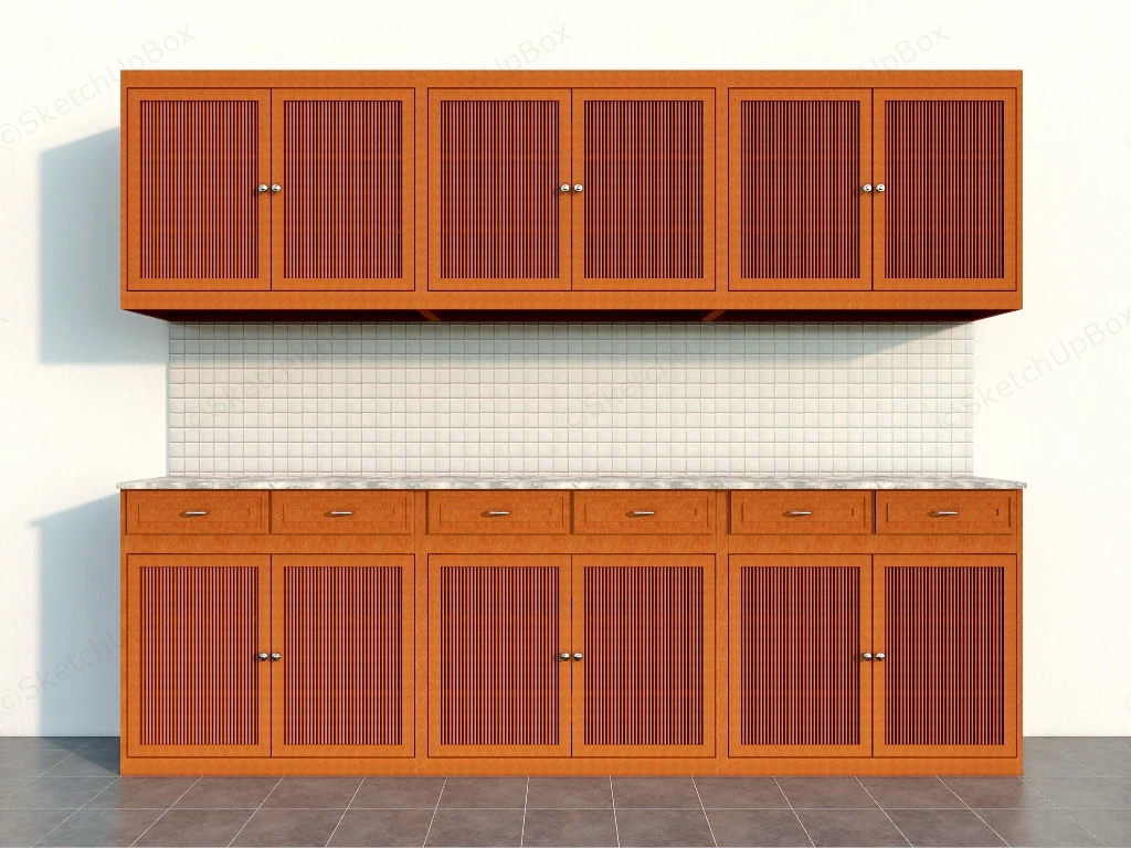 One Wall Kitchen Cabinets sketchup model preview - SketchupBox