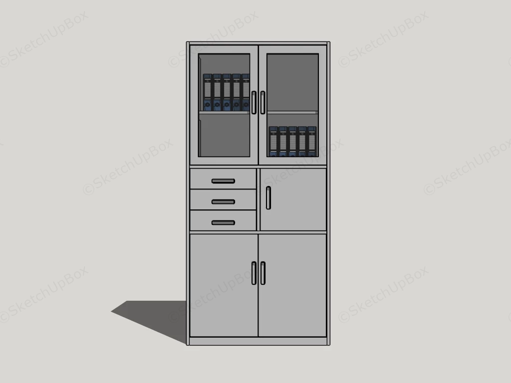 Office Filing Cabinet sketchup model preview - SketchupBox