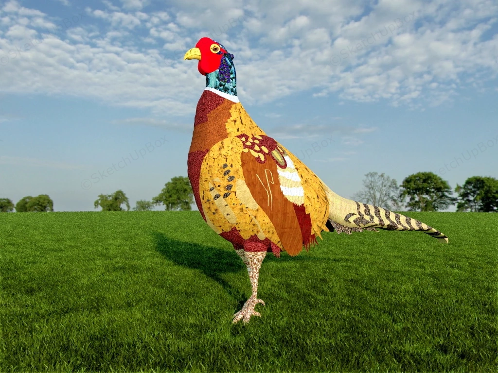 Golden Pheasant sketchup model preview - SketchupBox