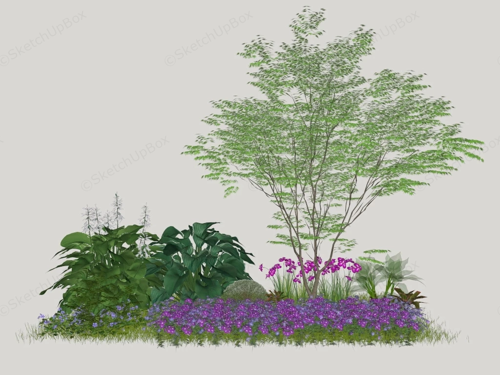 Garden Border Design Idea sketchup model preview - SketchupBox