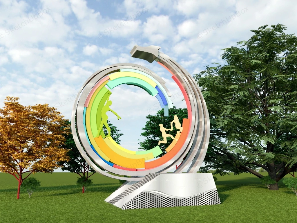 Modern Sports Sculpture sketchup model preview - SketchupBox